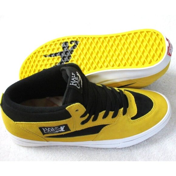 COPY - Vans x Bruce Lee Women's Skate Half Cab Black Yellow Suede Canvas shoes - Picture 3 of 6